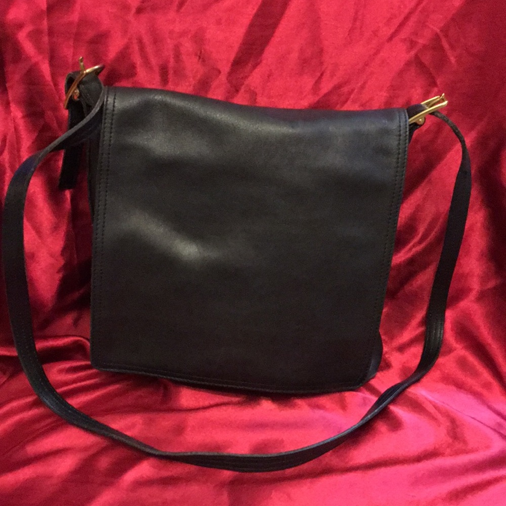 Coach Black Leather flap. #9829